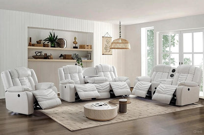 Ace White - 3PC Reclining Set - Ace White
