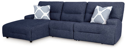 Acklen Place Navy 3-Piece Power Reclining Sectional - 93607S7