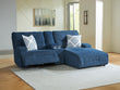 Acklen Place Navy 3-Piece Power Reclining Sectional Sofa with Chaise - 93607S4