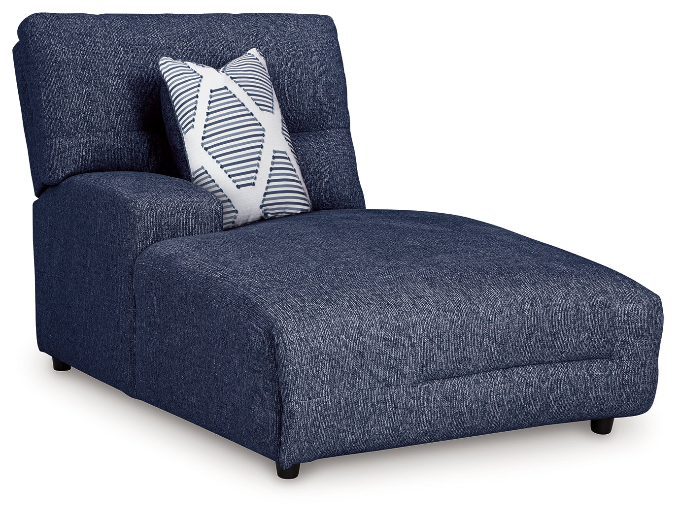 Acklen Place Navy Left-Arm Facing Power Press Back Chaise - 9360779
