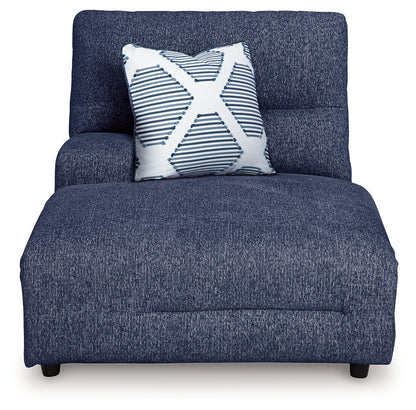 Acklen Place Navy Left-Arm Facing Power Press Back Chaise - 9360779