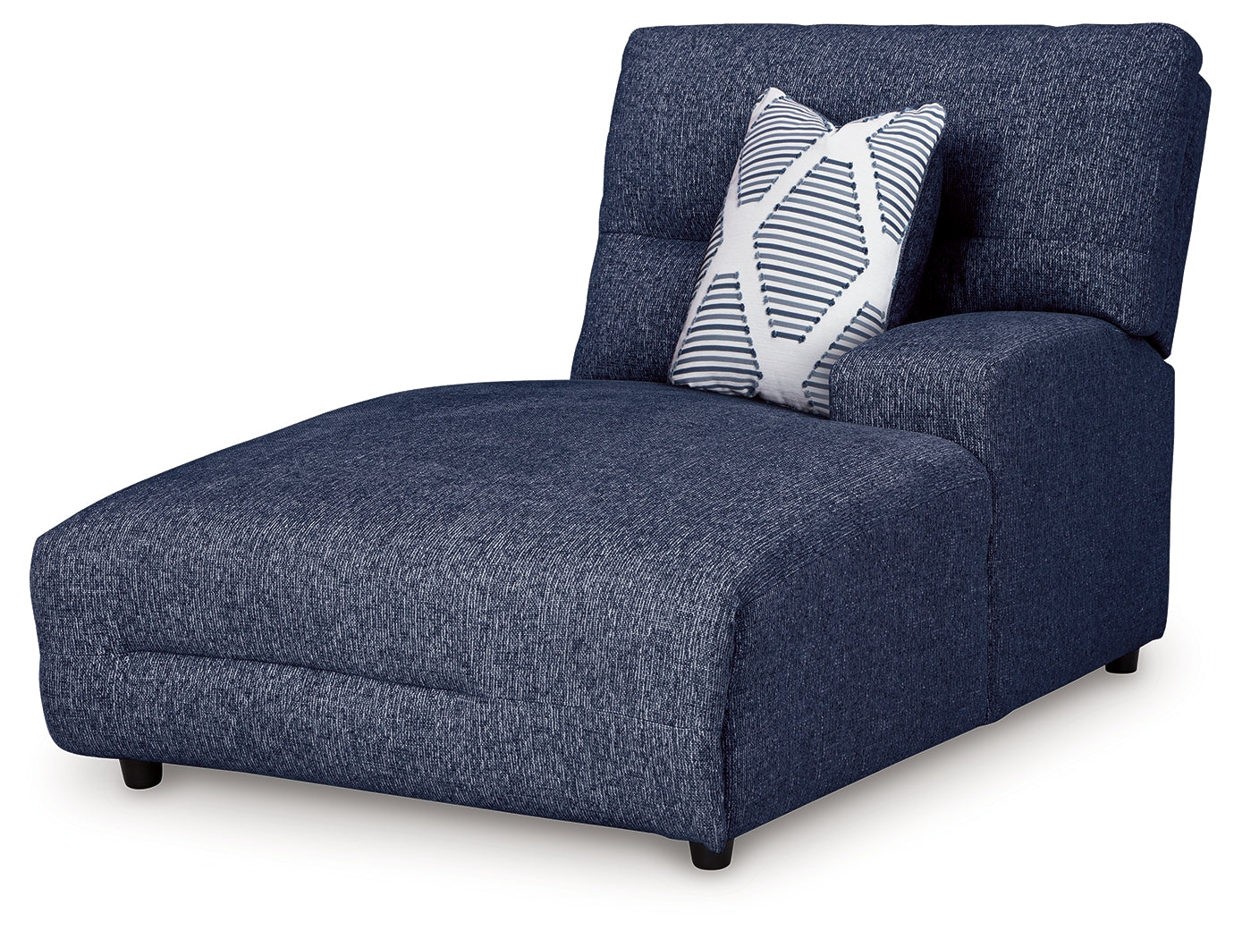 Acklen Place Navy Right-Arm Facing Power Press Back Chaise - 9360797