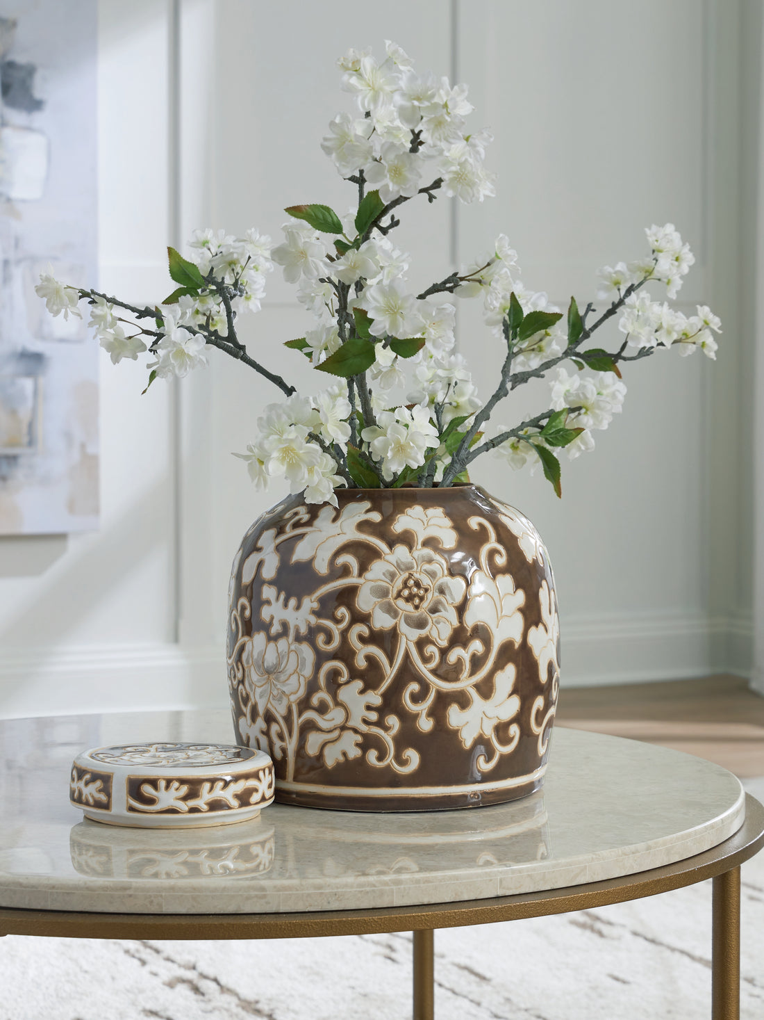Adalham Brown/Cream Jar - A2000910