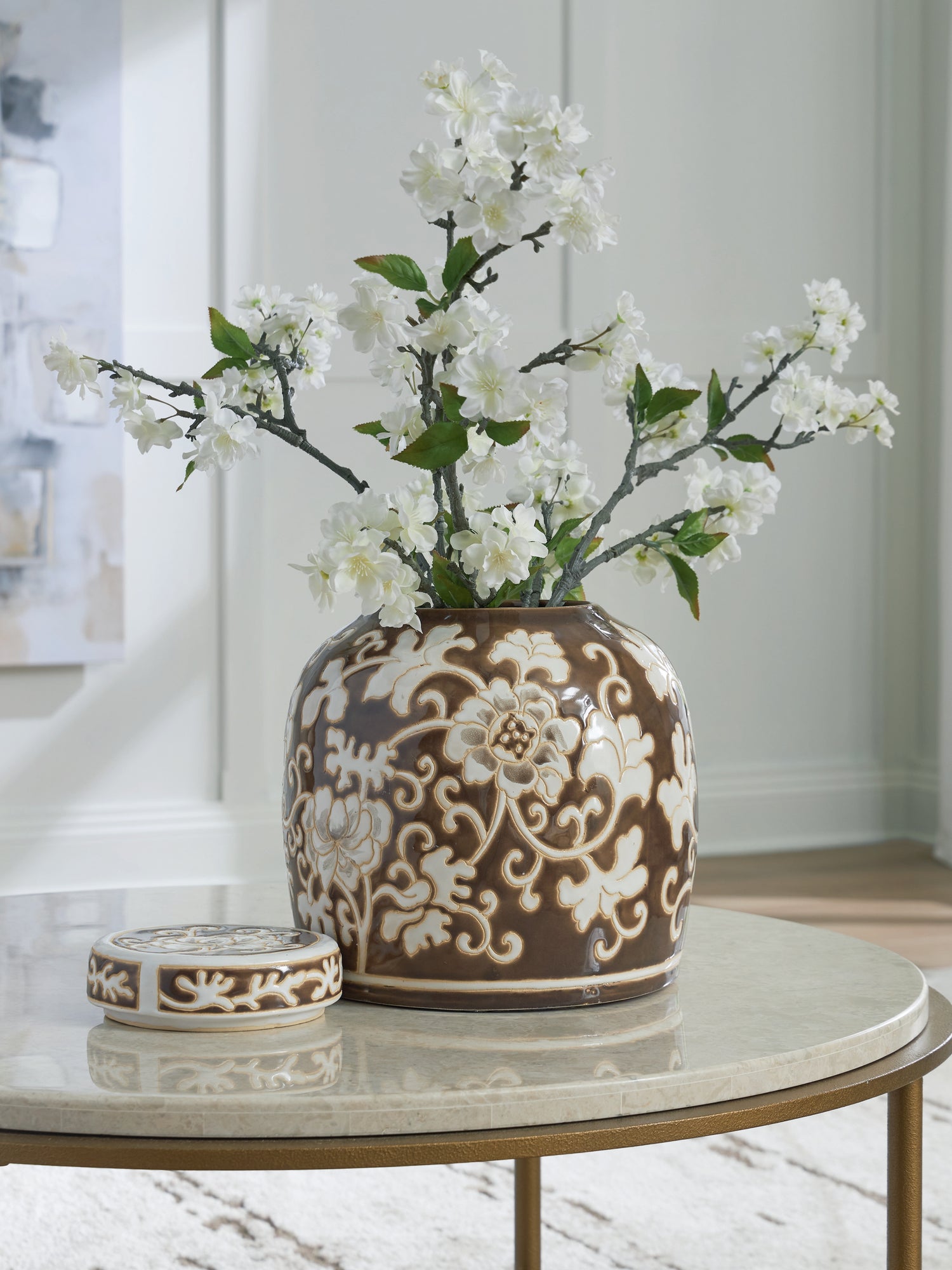 Adalham Brown/Cream Jar - A2000910