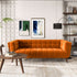 Addison Large Burnt-Orange Velvet Sofa - SOF00302302