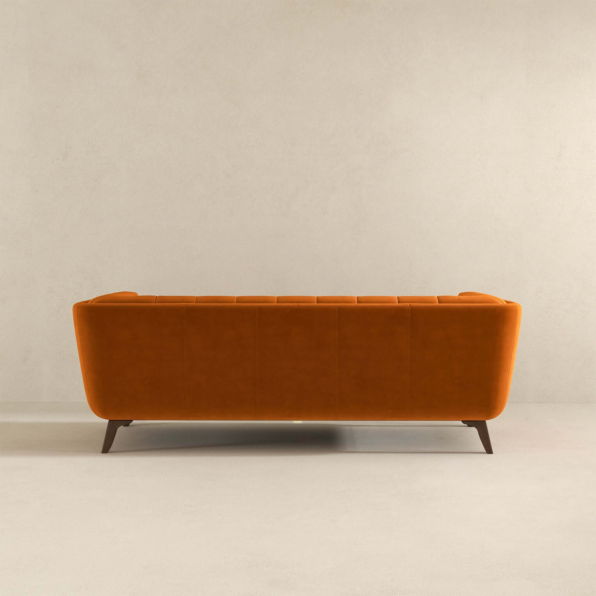 Addison Large Burnt-Orange Velvet Sofa - SOF00302302