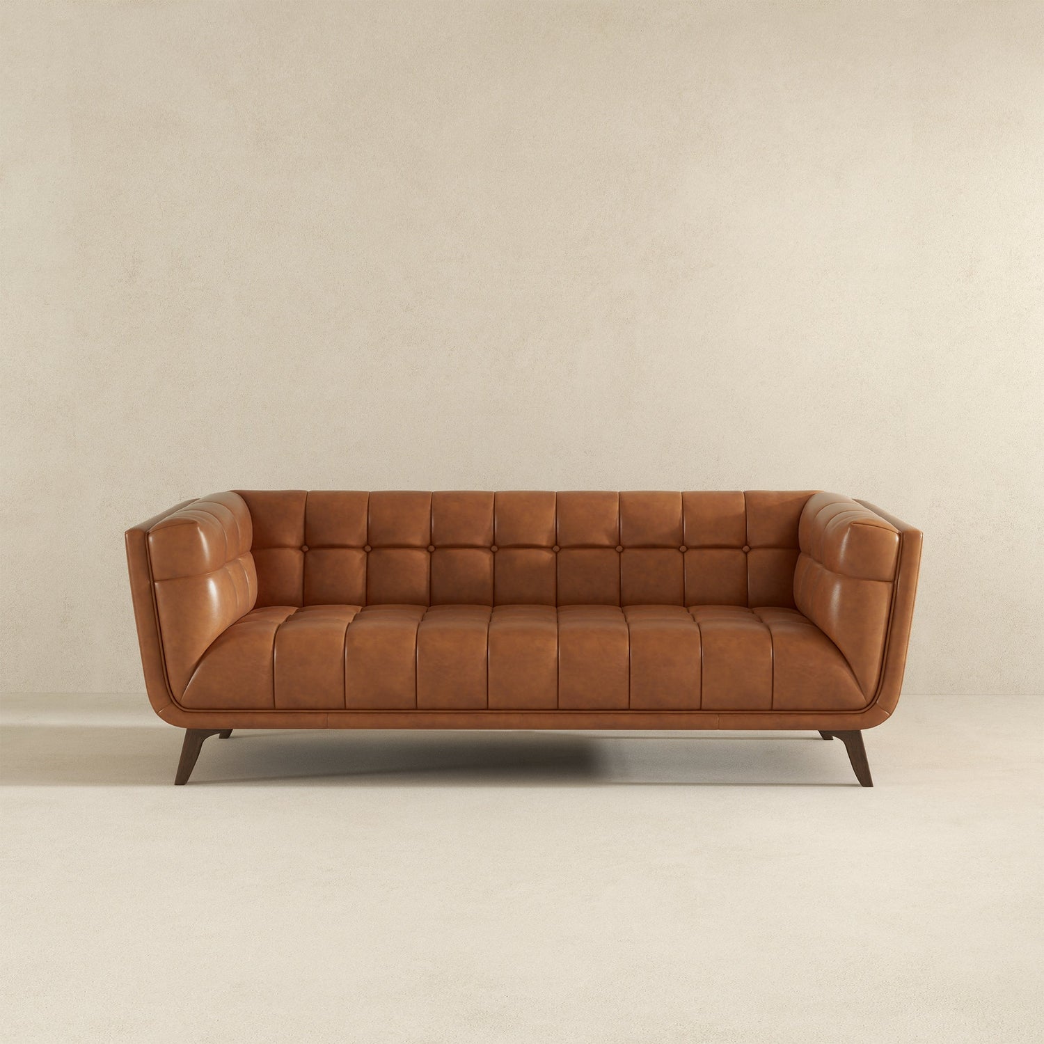 Addison Leather Sofa (84" Cognac) - SOF00302331