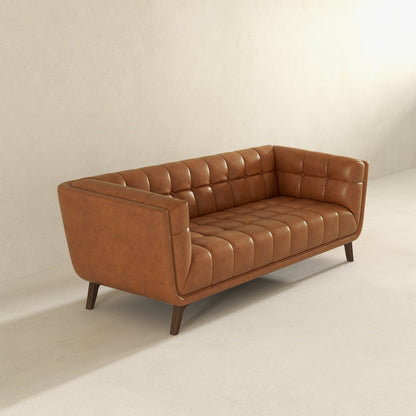 Addison Leather Sofa (84" Cognac) - SOF00302331