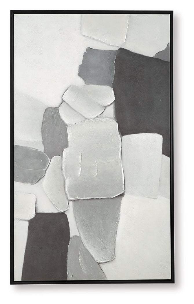 Adilson White/Gray/Black Wall Art - A8000463