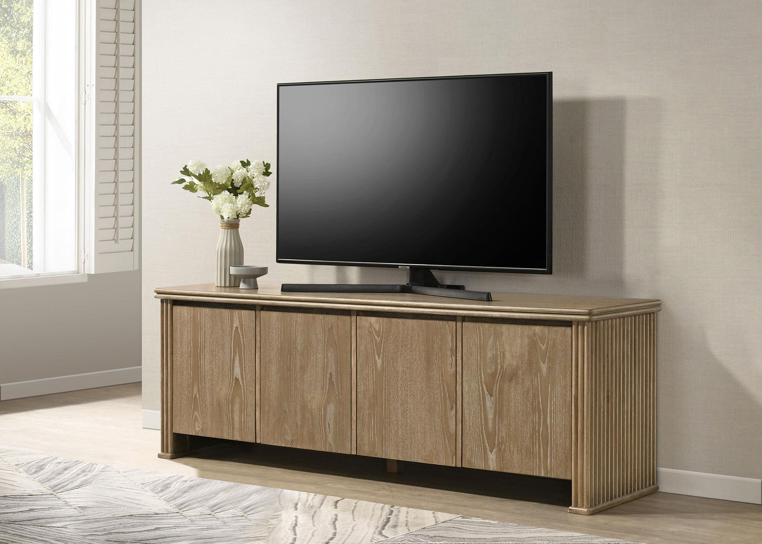 Adina 70-inch TV Stand Media Console Distressed Light Brown - 722933