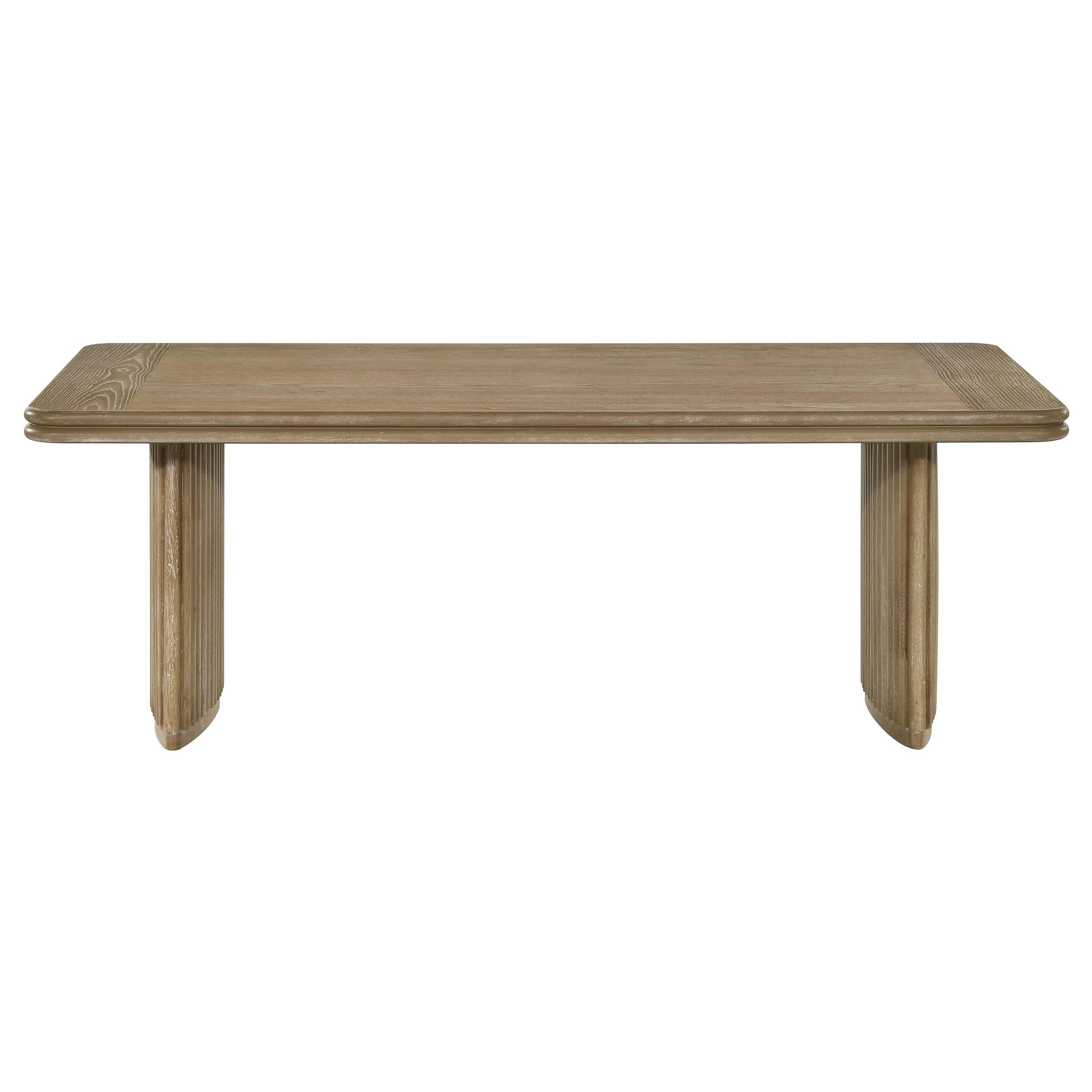 Adina Rectangular Wood Coffee Table Distressed Light Brown - 722858