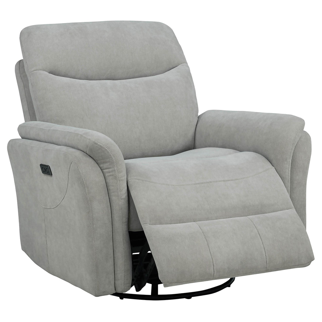 Adler Upholstered Power Swivel Glider Recliner Ivory - 610423P