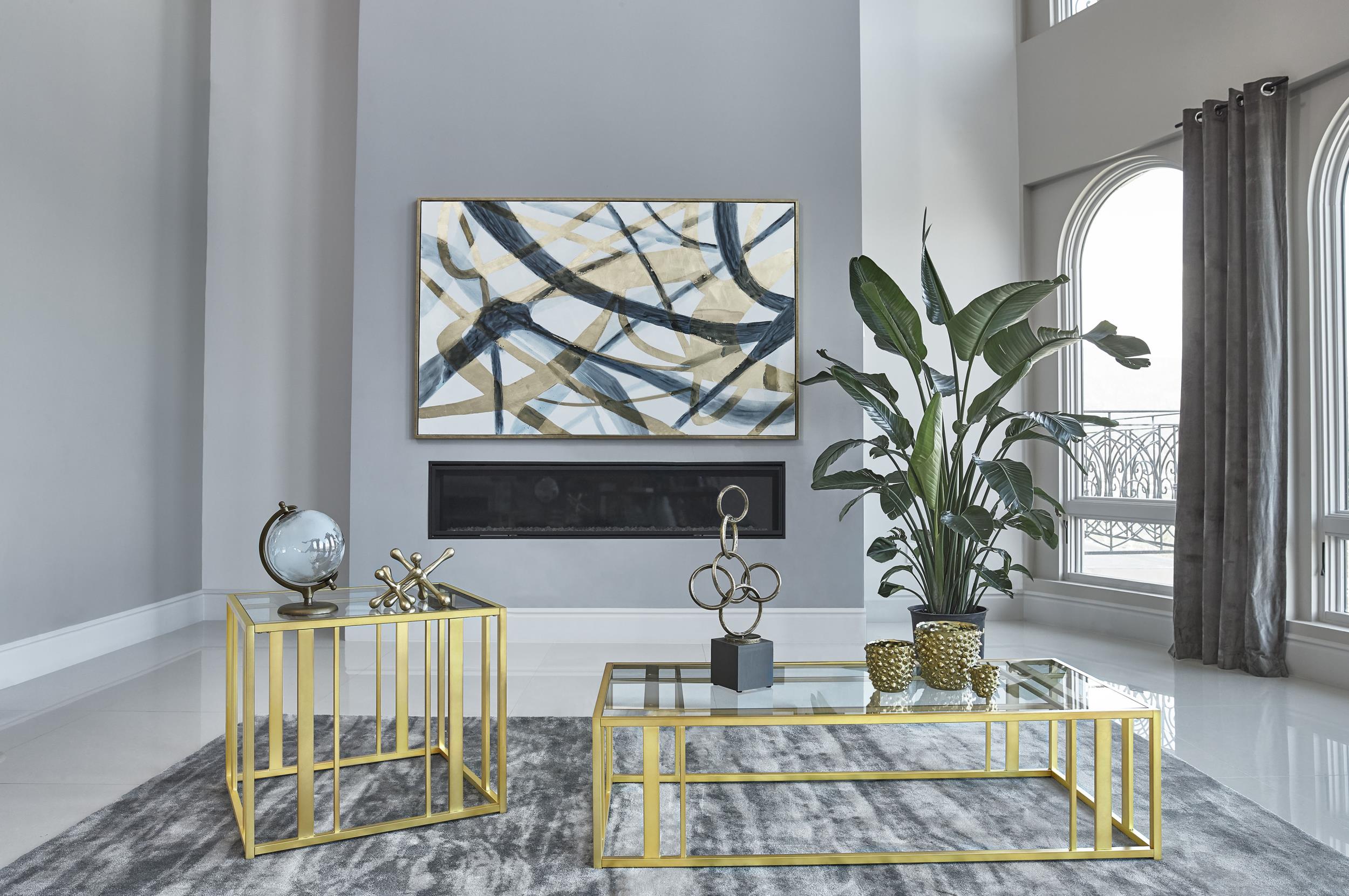 Adri 2-piece Coffee and End Table Set Black Nickel - 723608-S2