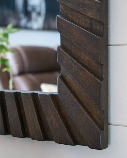 Advin Dark Brown Accent Mirror - A8010428