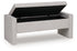 Akselman Gray Storage Bench - A3000744