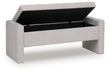Akselman Gray Storage Bench - A3000744