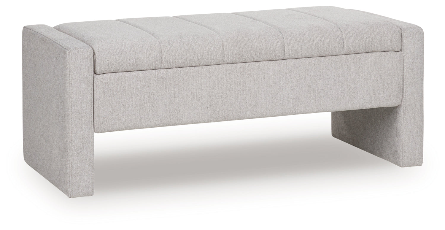 Akselman Gray Storage Bench - A3000744