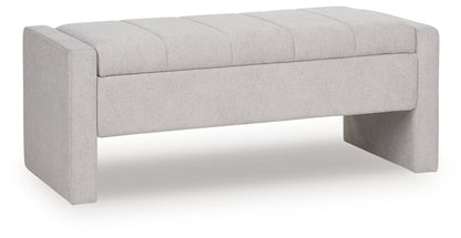 Akselman Gray Storage Bench - A3000744