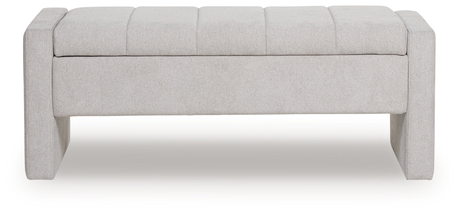 Akselman Gray Storage Bench - A3000744