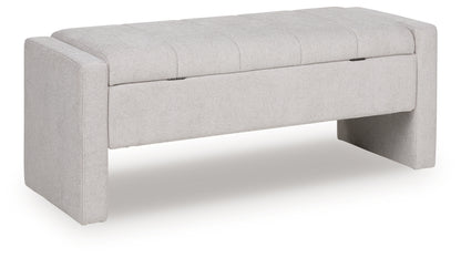 Akselman Gray Storage Bench - A3000744