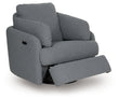 Alainmont Salt and Pepper Swivel Power Recliner - A3000738