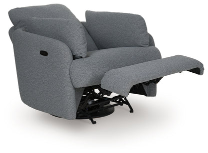 Alainmont Salt and Pepper Swivel Power Recliner - A3000738