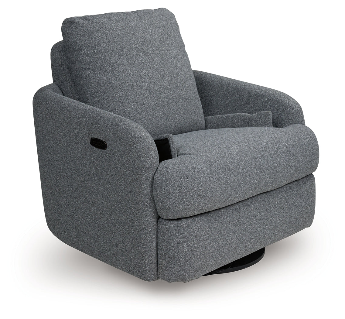 Alainmont Salt and Pepper Swivel Power Recliner - A3000738