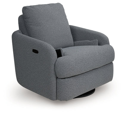 Alainmont Salt and Pepper Swivel Power Recliner - A3000738