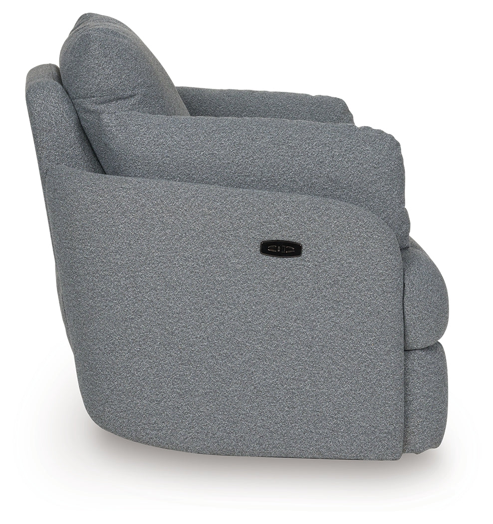 Alainmont Salt and Pepper Swivel Power Recliner - A3000738