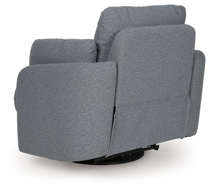 Alainmont Salt and Pepper Swivel Power Recliner - A3000738