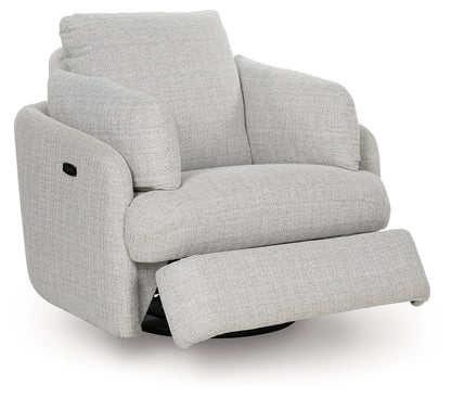 Alainmont Stone Swivel Power Recliner - A3000739
