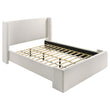 Alamosa Boucle Upholstered Eastern King Wingback Platform Bed White - 310078KE
