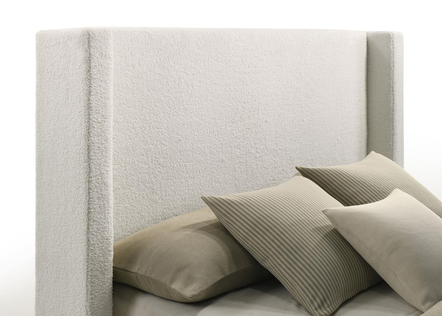 Alamosa Boucle Upholstered Queen Wingback Bed White - 310078Q