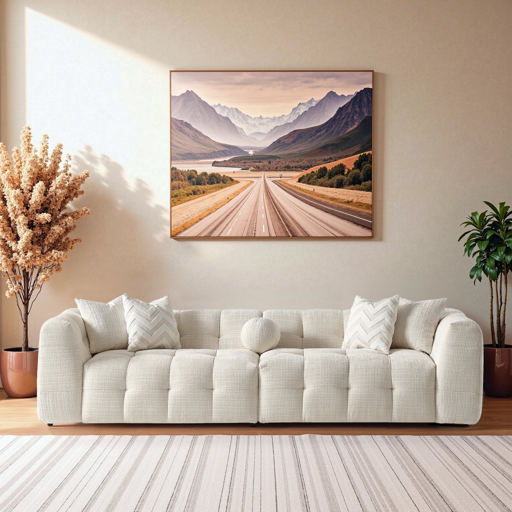 Alana Tufted Ivory Chenille Modular Sectional Sofa - MSC02600801