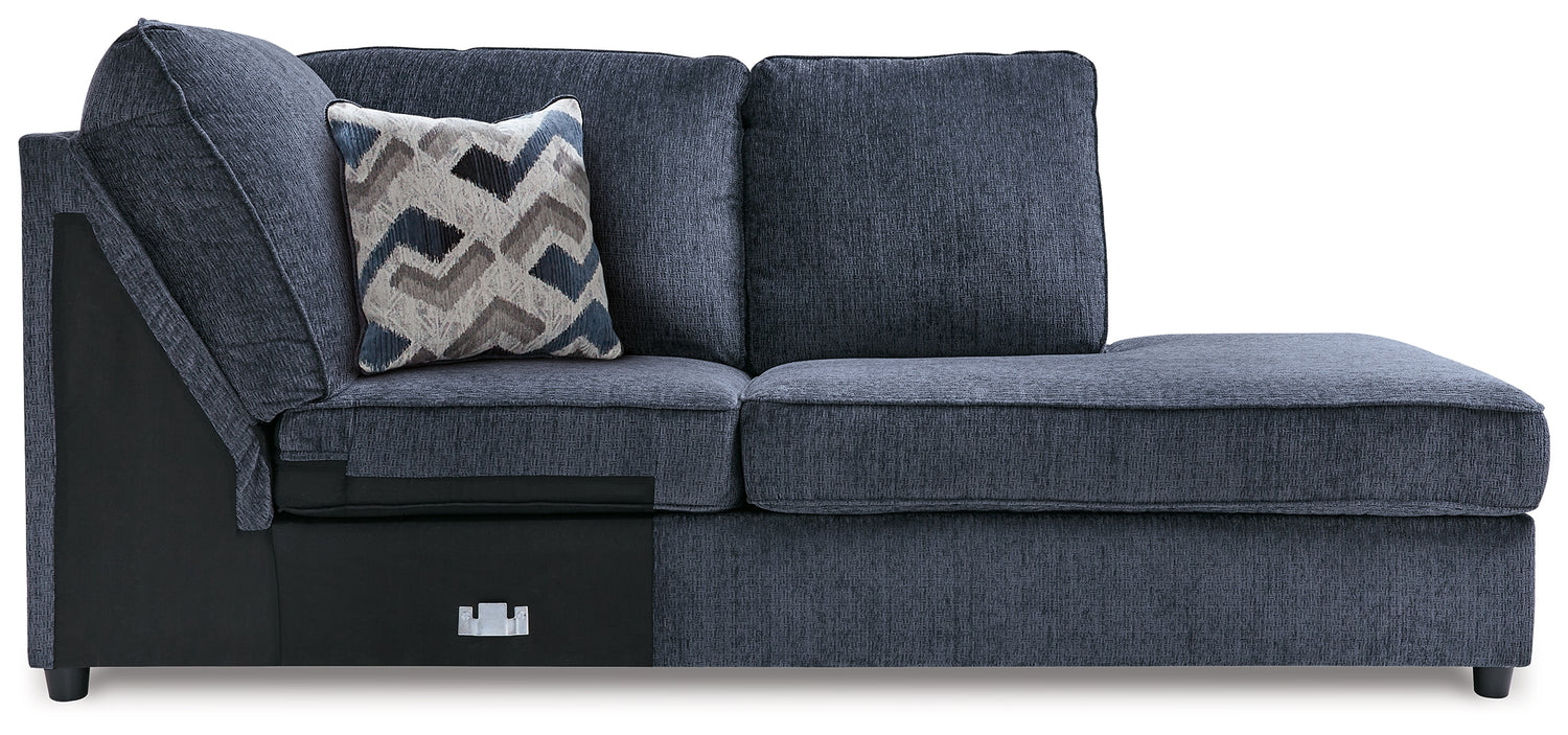 Albar Place Cobalt 2-Piece Sectional and Ottoman - 95302U1