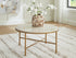 Alben Antique Gold Coffee Table - T643-8