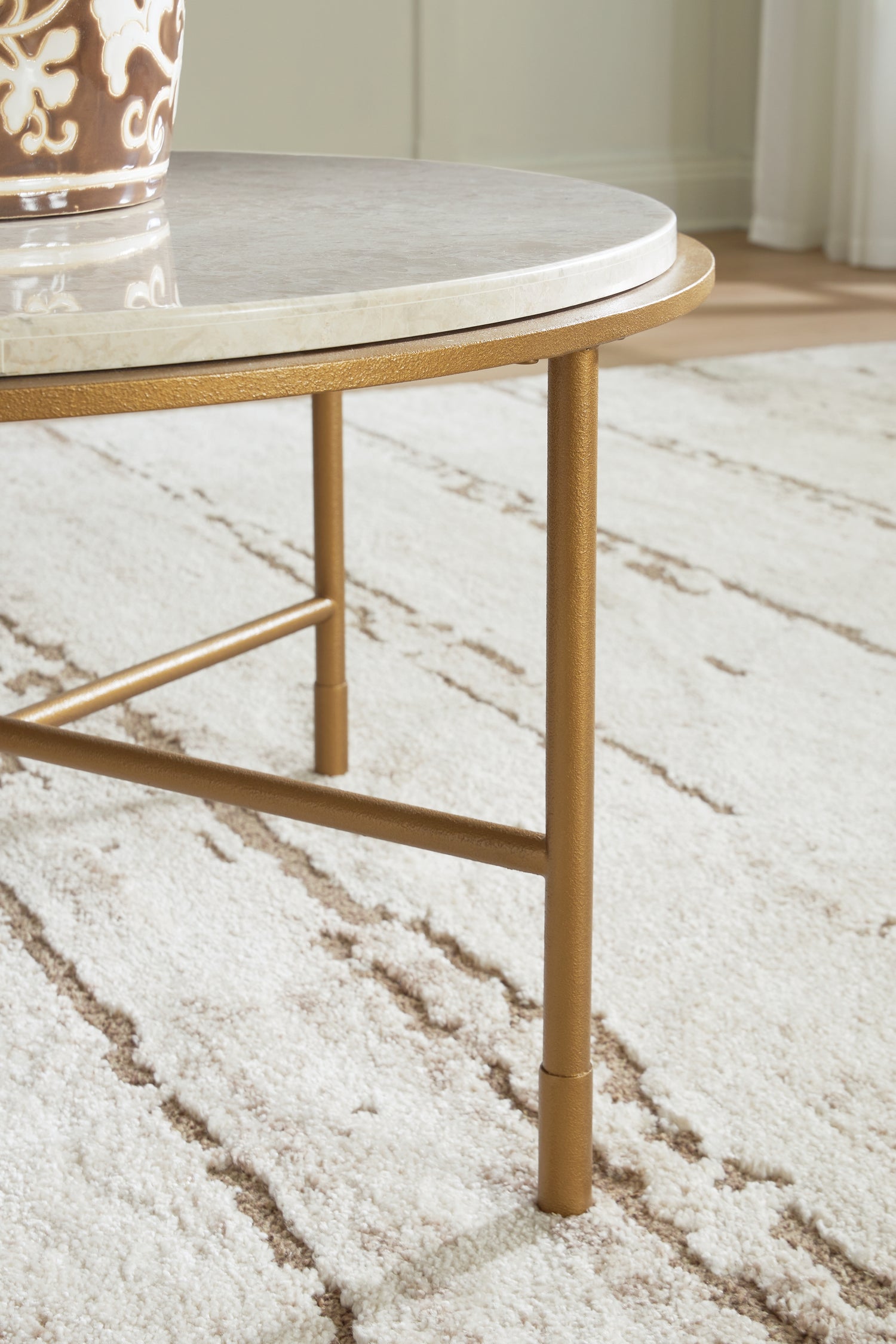 Alben Antique Gold Coffee Table - T643-8