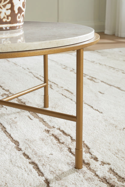 Alben Antique Gold Coffee Table - T643-8