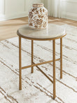 Alben Antique Gold End Table - T643-6