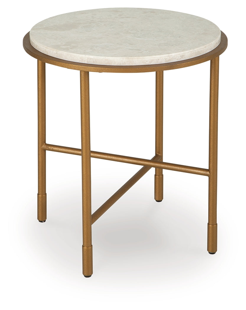 Alben Antique Gold End Table - T643-6