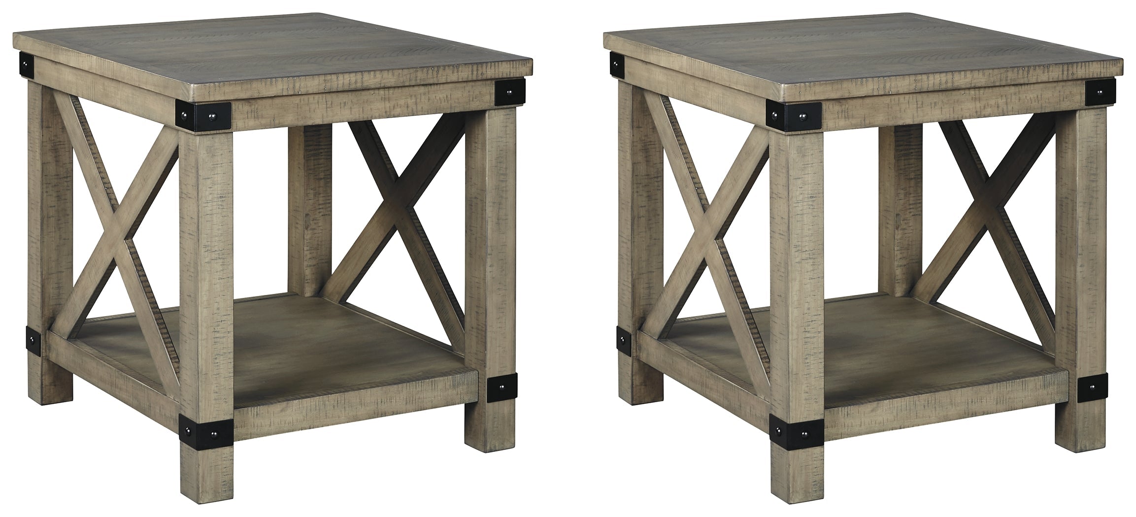 Aldwin 2 End Tables in Gray - PKG008470