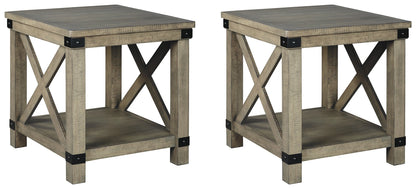 Aldwin 2 End Tables in Gray - PKG008470