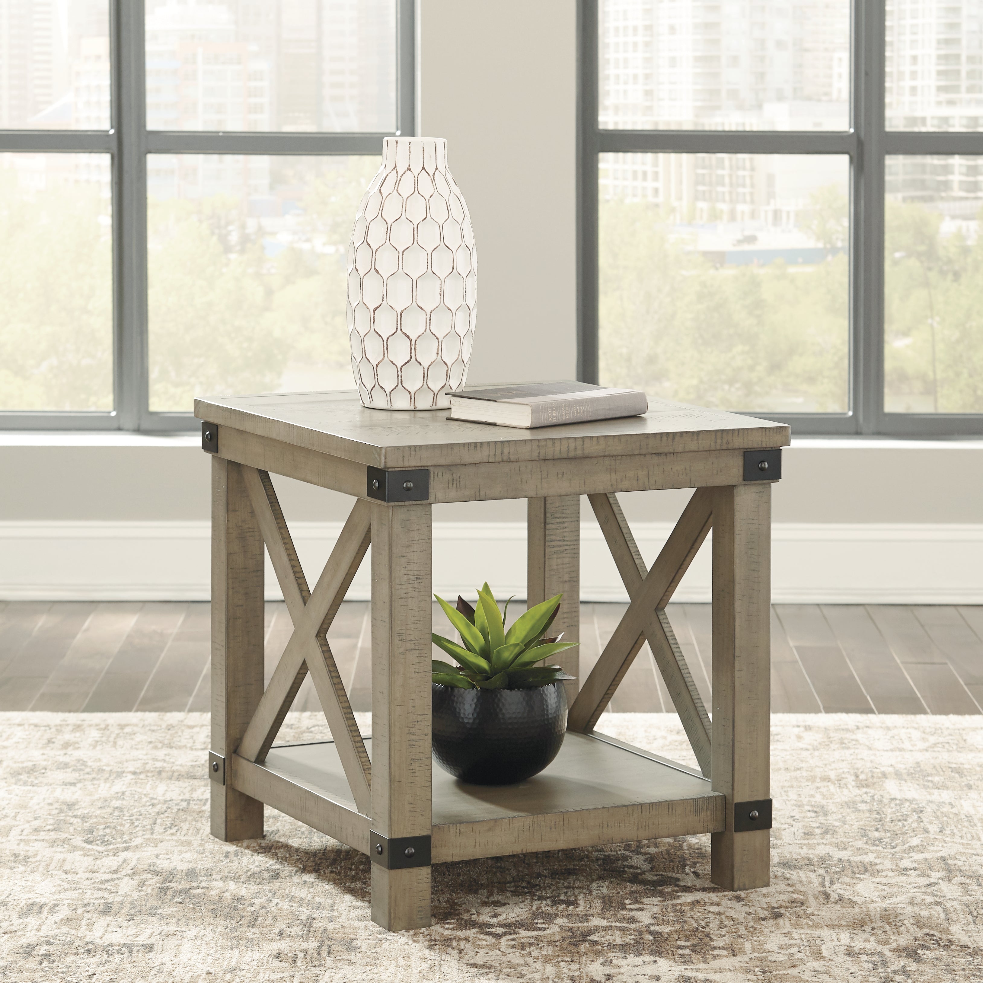 Aldwin 2 End Tables in Gray - PKG008470