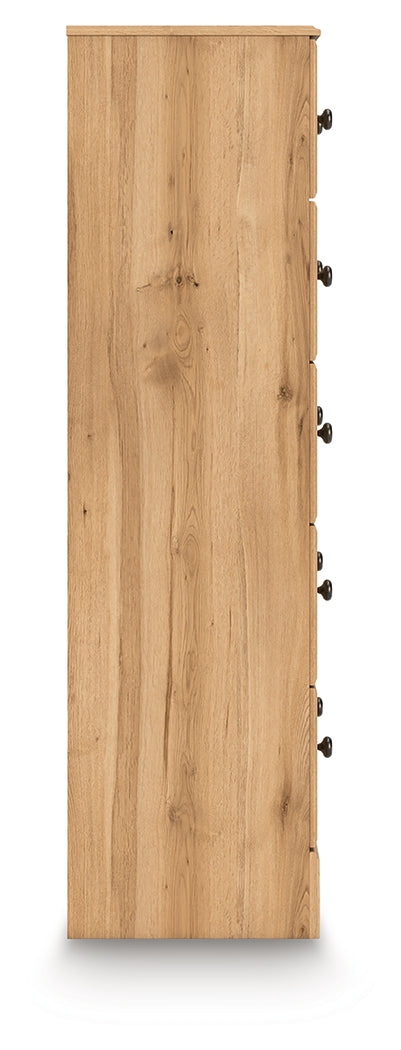 Aleaport Full Panel Bed with Dresser and Chest in Warm Brown from Ashley - Luna Furniture