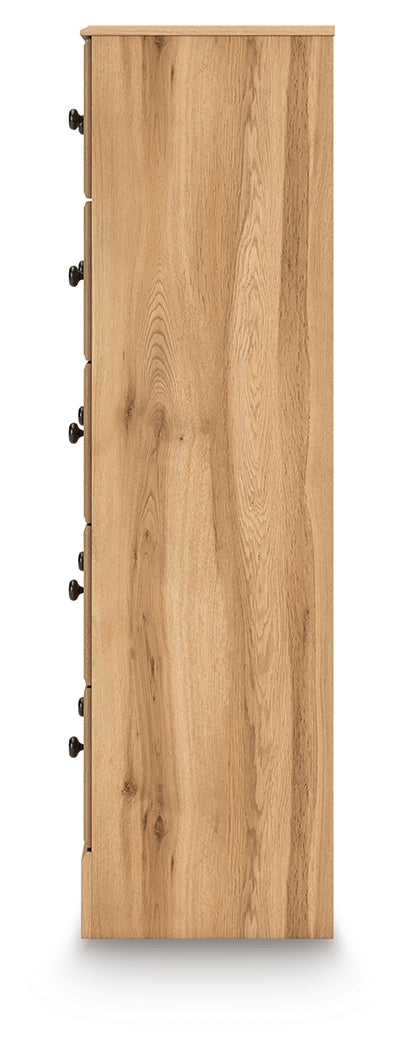 Aleaport Full Panel Bed with Dresser and Chest in Warm Brown from Ashley - Luna Furniture