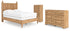 Aleaport Full Panel Bed with Dresser and Chest in Warm Brown from Ashley - Luna Furniture
