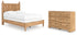 Aleaport Full Panel Bed with Dresser in Warm Brown from Ashley - Luna Furniture