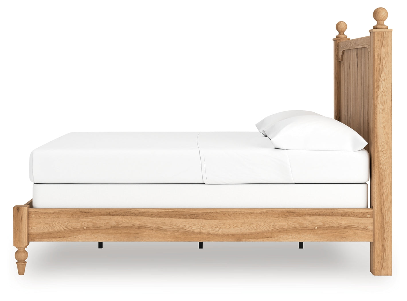 Aleaport Full Panel Bed with Mirrored Dresser in Warm Brown from Ashley - Luna Furniture