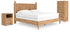 Aleaport King Panel Bed with Chest and Nightstand in Warm Brown from Ashley - Luna Furniture