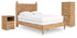 Aleaport Queen Panel Bed with Chest and Nightstand in Warm Brown from Ashley - Luna Furniture
